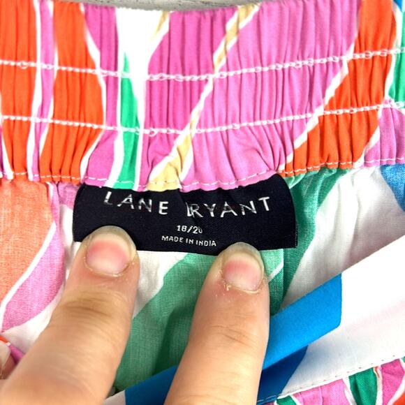 Lane Bryant Women’s Plus 18/20 Multicolor Floral Printed Midi Skirt Stretch NEW - Picture 5 of 8